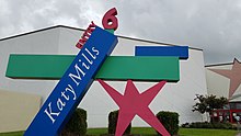 Katy Mills Mall sign, very close to renovation & removal of the sign