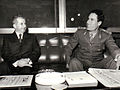 罗马尼亚共产党总书记齐奥塞斯库與利比亞革命指挥委员会主席格達費，摄于1974年。