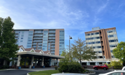 Retirement community towers in Lincoln Heights