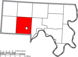 Location of Rutland Township in Meigs County