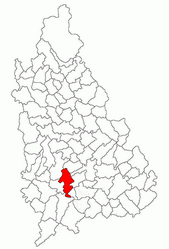Location in Dâmbovița County