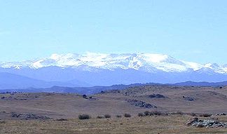 Medicine Bow Mountains vom U.S. Highway 287 im Larimer County in Colorado