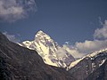 Nanda Devi peak view from the west near Deodi camp in Rishi Ganga gorge