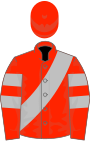 Scarlet, Silver Sash, Silver Bars On Scarlet Sleeves, Scarlet Cap