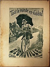 Affiche Cycles Petit-Bourg, faisant la réclame pour Decauville, 1894