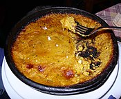 Pastel de choclo is a pastel food based on sweet corn or choclo