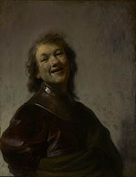 倫勃朗, Rembrandt Laughing, 1628