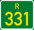 Regional route R331 shield