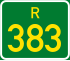 Regional route R383 shield