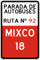 R-10-2 Bus stop with route number