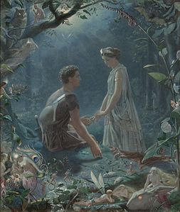 Hermia and Lysander, by John Simmons