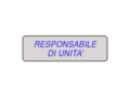 Piastrina da Responsabile di unità