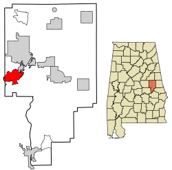 Location of Our Town in Tallapoosa County, Alabama.