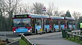Three Transdev London buses lined up, decorated for the Kingston park and ride.