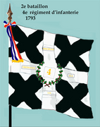 Drapeau du 2e bataillon du 4e régiment d'infanterie de ligne de 1793 à 1804