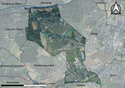 Carte orhophotogrammétrique de la commune.