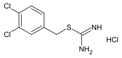 Strukturformel von S-(3,4-Dichlorbenzyl)isothiuroniumchlorid