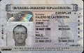 The front of the updated version of the Border Crossing Card issued to Mexican nationals