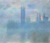 Two paintings from a series of The Houses of Parliament, London, 1900–01, Art Institute of Chicago