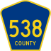 County Route 538 marker