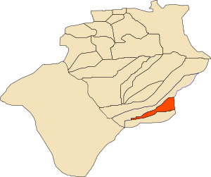 Location of Ouled Khoudir commune within Béchar Province