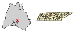Location of Berry Hill in Davidson County, Tennessee.