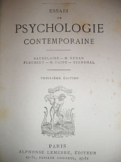 Image illustrative de l’article Essais de psychologie contemporaine