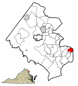 Location within Fairfax County
