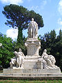 Statue du poète Goethe à la Villa Borghese de Rome