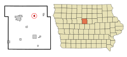 Location of Blairsburg, Iowa