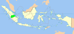 Localização de Jambi na Indonésia