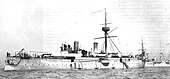 The Chinese cruiser Jingyuan (經遠), of the Imperial Chinese Navy.