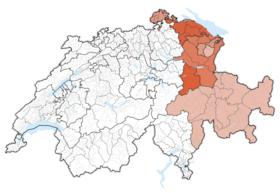 Localisation de Suisse orientale