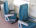 行駛於陸羽西線的 KiHa 110-200 型車內部，2007年2月。