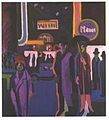 Scène de rue nocturne par Ernst Ludwig Kirchner (1926-1927).