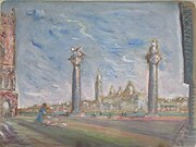 Venice 13, 1935, drawing with gouache, Goriansky Family Collection