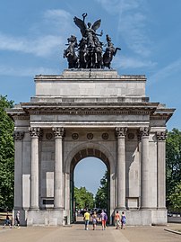The Wellington Arch in London, built in 1826–1830 to commemorate Britain's victories in the Napoleonic Wars
