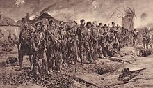 Painting of the London Scottish at the Battle of Messines