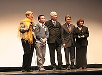 Martine Thérouanne (far left), Jean-Marc Thérouanne (center) and Jocelyne Saab (far right) awarded the Great Medal of Francophonie in 2009[4]