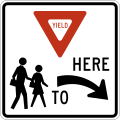 R1-5aR Yield here to school crossing (right)