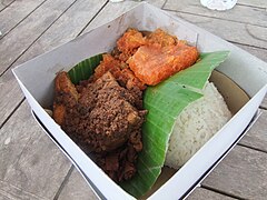 Krechek as part of nasi gudeg