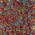 Marbled endpaper from a book bound in France around 1880 (detail)