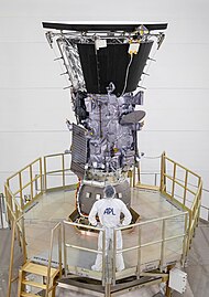 Parker Solar Probe mated to its third stage rocket motor