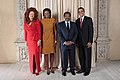 The Obamas with Chantal and Paul Biya, 2009