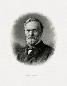 John Sherman, by the Bureau of Engraving and Printing (restored by Godot13)