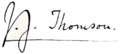 Thomson's autograph