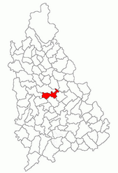 Location in Dâmbovița County