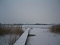 Eisdecke an der Badestelle in Warnitz