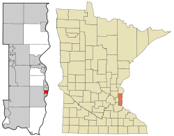 Location of the city of Lake St. Croix Beach within Washington County, Minnesota