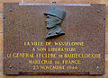 Plaque commémorative à Wasselonne.